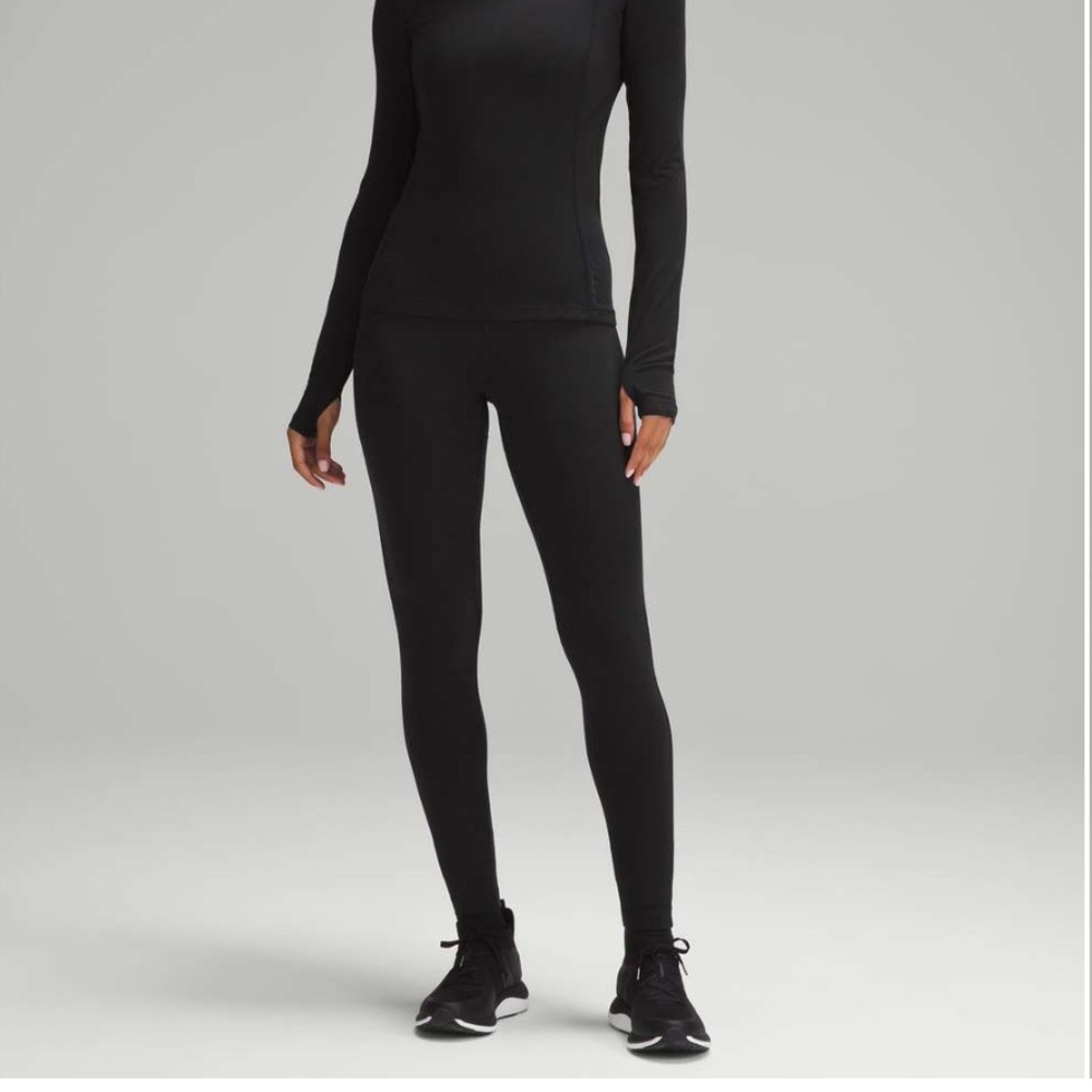 Lululemon Black Highwaisted Running Pant 28"